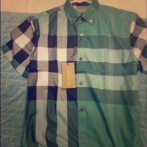 Burberry Brit plaid button down shirt NWT!